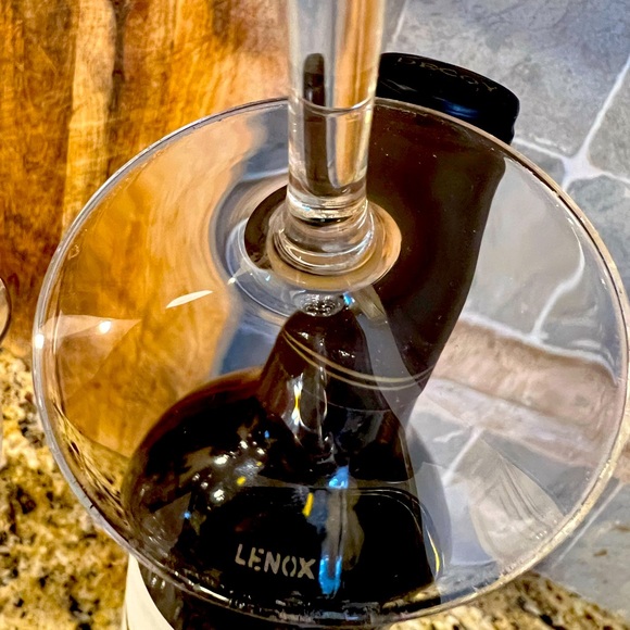 NEW LENOX Pearl Platinum Crystal set Stemmed Wine Glasses(8) - Picture 4 of 4